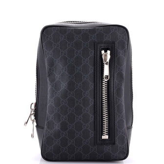 Gucci Soft Zip Sling Bag GG Coated Canvas Small