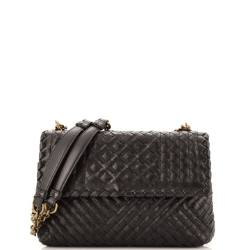 Bottega Veneta Olimpia Crossbody Bag Stitched Intrecciato Nappa Baby