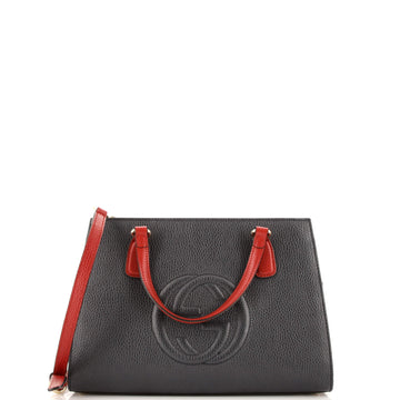 Gucci Soho Convertible Top Handle Satchel Leather Medium