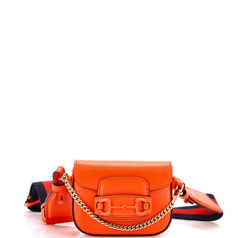 Gucci Horsebit 1955 Shoulder Bag Leather Super Mini