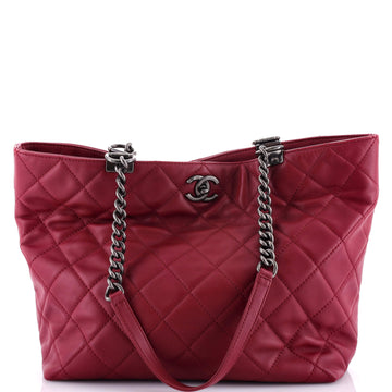 Chanel Shopping In Chains Tote Quilted Calfskin Large
