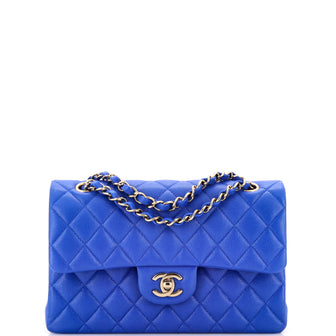 Chanel Classic Double Flap Bag Quilted Caviar Small