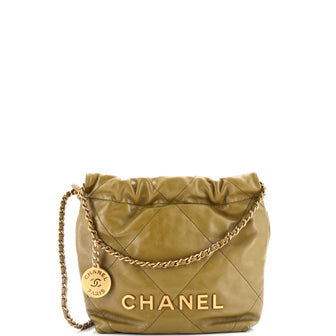 Chanel 22 Chain Hobo Quilted Calfskin Mini