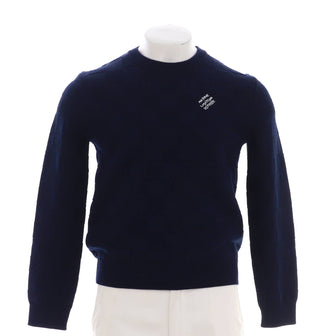 Louis Vuitton Men's Pearl Signature Damier Crewneck Sweater Wool