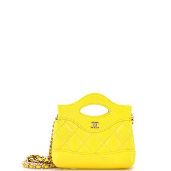 Chanel 31 Shopping Bag Clutch with Chain Quilted Calfskin Nano