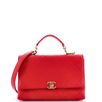 Chanel Chic Affinity Top Handle Bag Stitched Caviar Small