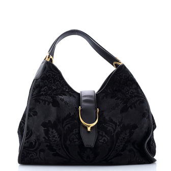 Gucci Soft Stirrup Tote Brocade Leather Medium