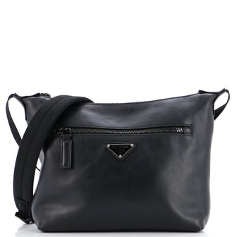Prada Front Pocket Messenger Bag Soft Calfskin Medium