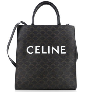 Celine Vertical Cabas Tote Triomphe Coated Canvas Medium