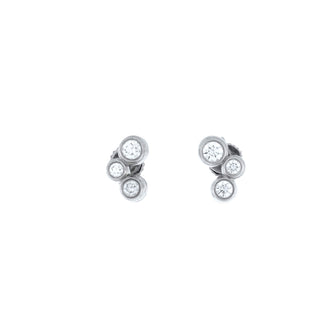 Tiffany & Co. Bubbles Stud Earrings Platinum and Diamonds