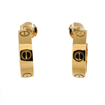 Cartier Love Hoop Earrings 18K Yellow Gold 5.5mm