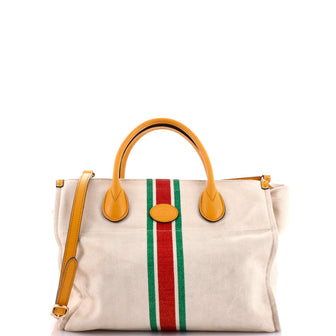 Gucci Foldable Web Tote Canvas Small