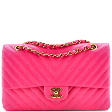Chanel Classic Double Flap Bag Chevron Lambskin Medium