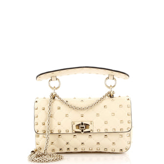 Valentino Garavani Rockstud Spike Flap Bag Quilted Leather Small