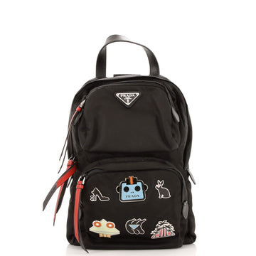 Prada Robot Fluo Sling Backpack Embellished Tessuto
