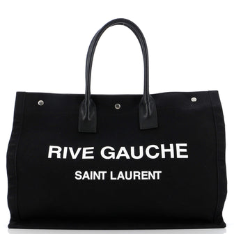 Saint Laurent Rive Gauche Shopper Tote Canvas Large