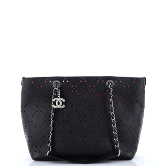 Chanel Shopping Tote Perforated Caviar Small