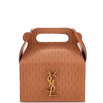 Saint Laurent Take-Away Box Bag Monogram All Over Leather