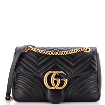 Gucci GG Marmont Flap Bag Matelasse Leather Medium
