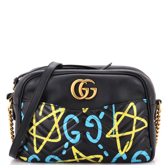 Gucci GG Marmont Shoulder Bag GucciGhost Matelasse Leather Medium