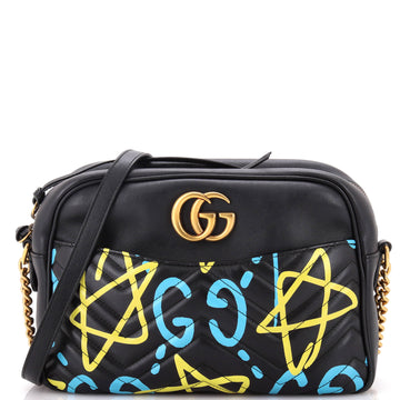 Gucci GG Marmont Shoulder Bag GucciGhost Matelasse Leather Medium
