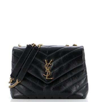 Saint Laurent Loulou Shoulder Bag Matelasse Chevron Leather Small