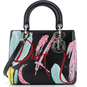 Christian Dior Lady Dior Bag Sequin Embellished Leather Medium