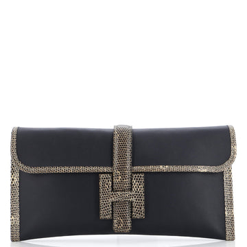 Hermes Jige Elan Clutch Swift with Lizard 29