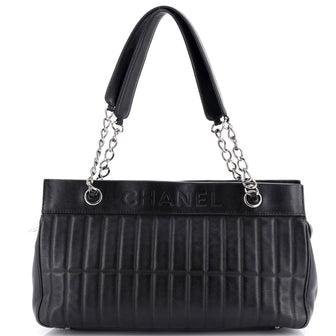 Chanel Lax Shoulder Bag Vertical Quilted Leather Medium