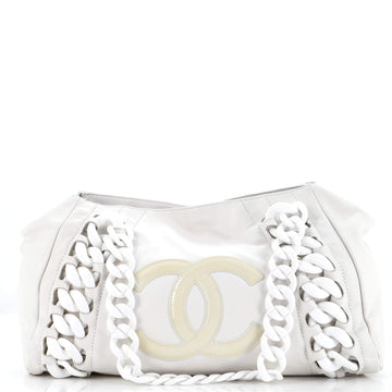 Chanel Resin Modern Chain Tote Calfskin East West