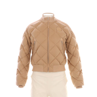 Hermes Women's Short Puffer Jacket Quilted Cashmere with Leather