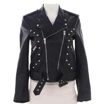 Saint Laurent Women's Biker Jacket Leather with Studded Detail