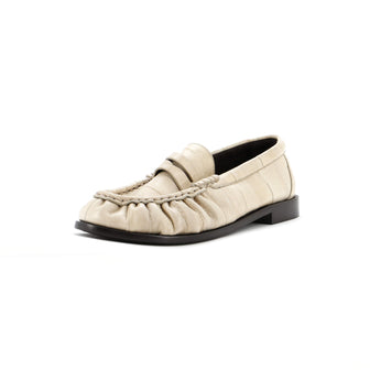 Saint Laurent Women's Le Monogram Penny Loafers Textured Leather