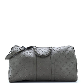 Louis Vuitton Keepall Bandouliere Bag Monogram Seal Leather 50