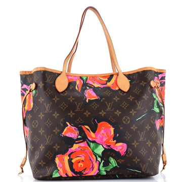 Louis Vuitton Neverfull Tote Limited Edition Monogram Roses MM