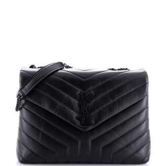 Saint Laurent Loulou Shoulder Bag Matelasse Chevron Leather Medium