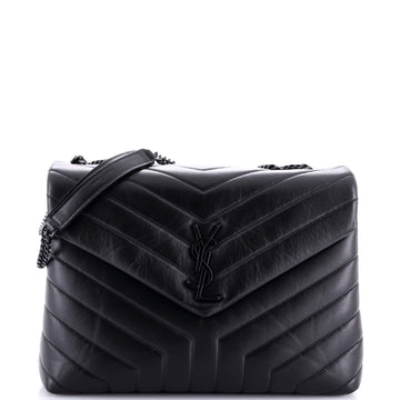 Saint Laurent Loulou Shoulder Bag Matelasse Chevron Leather Medium