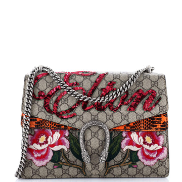 Gucci Dionysus Bag Embroidered GG Coated Canvas with Python Medium