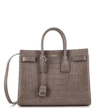Saint Laurent Sac de Jour NM Bag Crocodile Embossed Leather Small