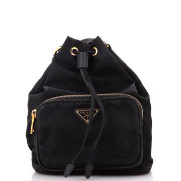Prada Drawstring Bucket Bag Tessuto Small