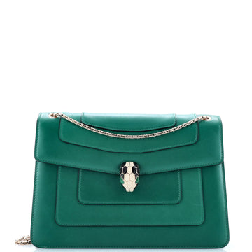 Bvlgari Serpenti Forever Square Shoulder Bag Leather Medium