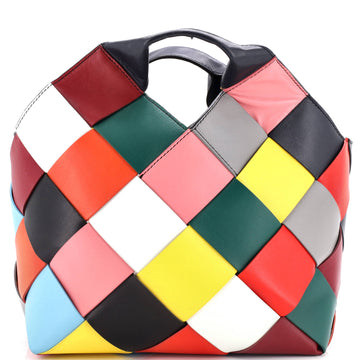 Loewe Woven Basket Bag Leather Small