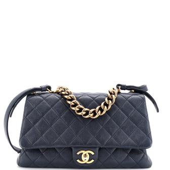 Chanel Trapezio Flap Bag Quilted Sheepskin Large