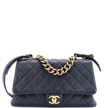 Chanel Trapezio Flap Bag Quilted Sheepskin Large