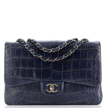 Chanel Classic Single Flap Bag Alligator Jumbo