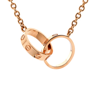 Cartier Love Interlocking Necklace 18K Rose Gold