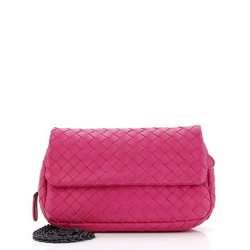 Bottega Veneta Expandable Chain Crossbody Bag Intrecciato Nappa Small
