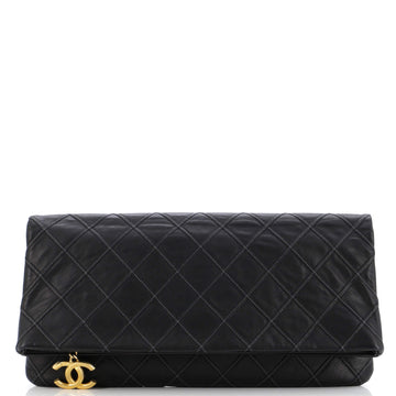 Chanel Thin City Clutch Quilted Calfskin Large