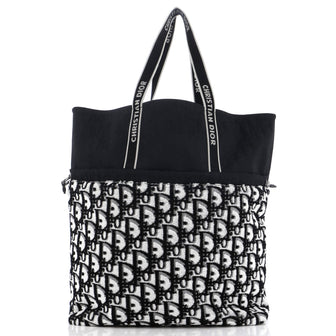 Christian Dior Reversible Tote Oblique Terry Cotton and Oblique Technical Nylon