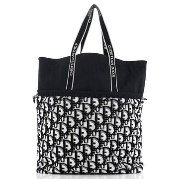 Christian Dior Reversible Tote Oblique Terry Cotton and Oblique Technical Nylon